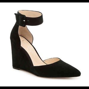 Black Jessica Simpson Wedges - never worn!